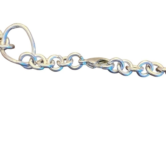 AVON Pendant Necklace- Oval Mother Of Pearl in Silver Tone Bezel on Large Silver - Picture 6 of 7